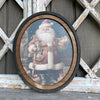 Victorian Santa w/toys Print Framed in Oval