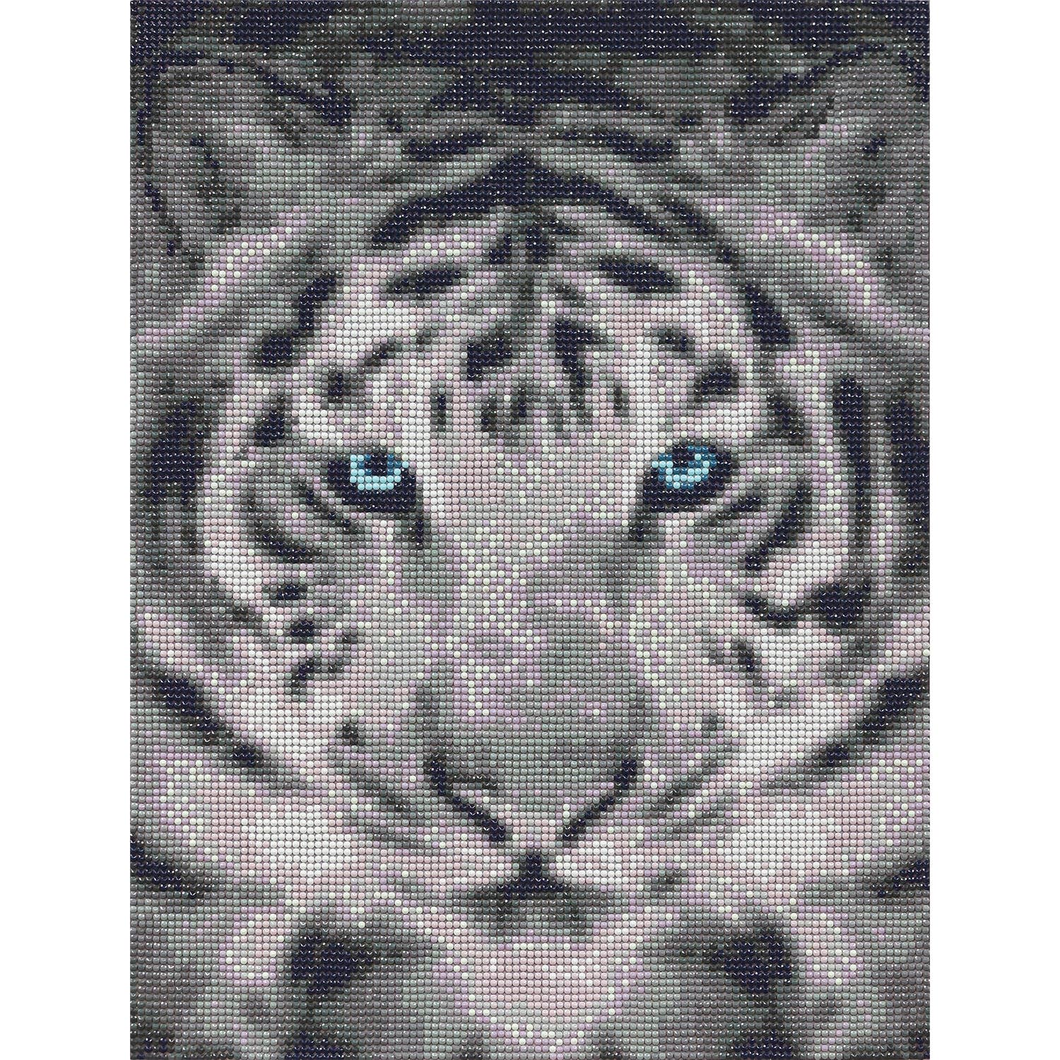 Silver Tiger Diamond Painting Kit