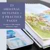 Watercoloring Book - Landscape Outlines with Video Tutorials