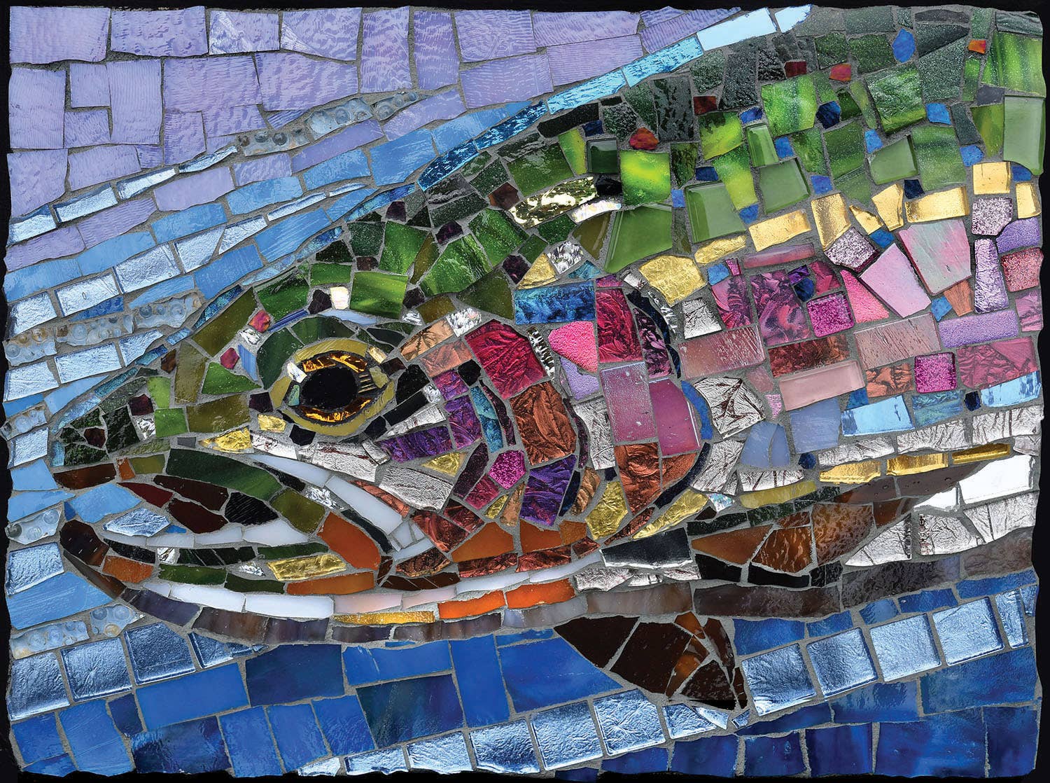Stained Glass Rainbow Trout 1000 pc Puzzle