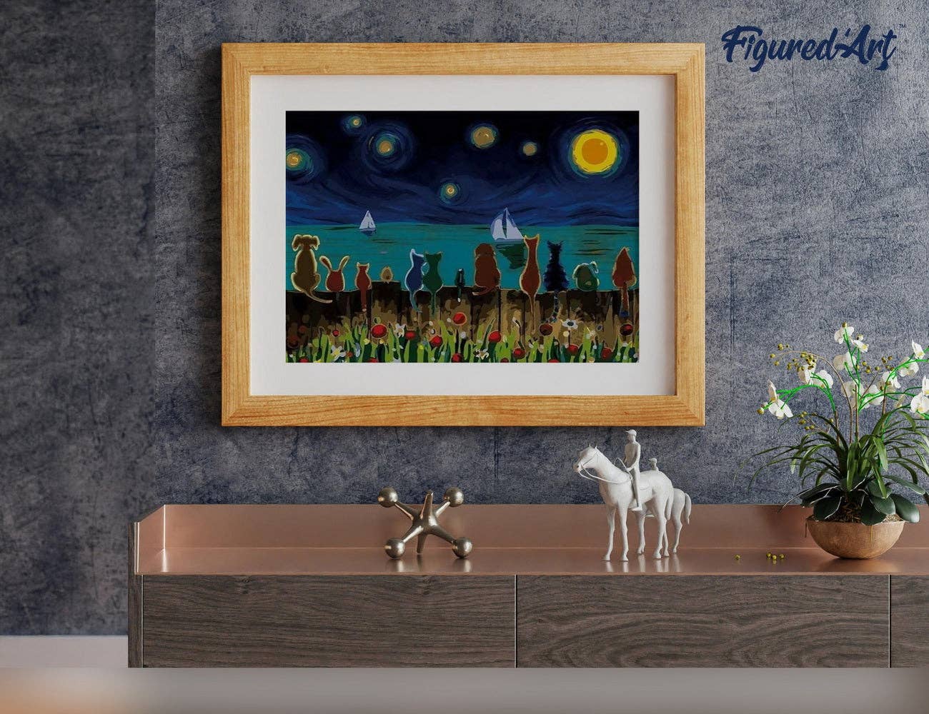 Paint by numbers - Starry Night with Animals