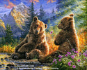 Figured'Art Paint By Number  Rolled Kit -Sitting Bears