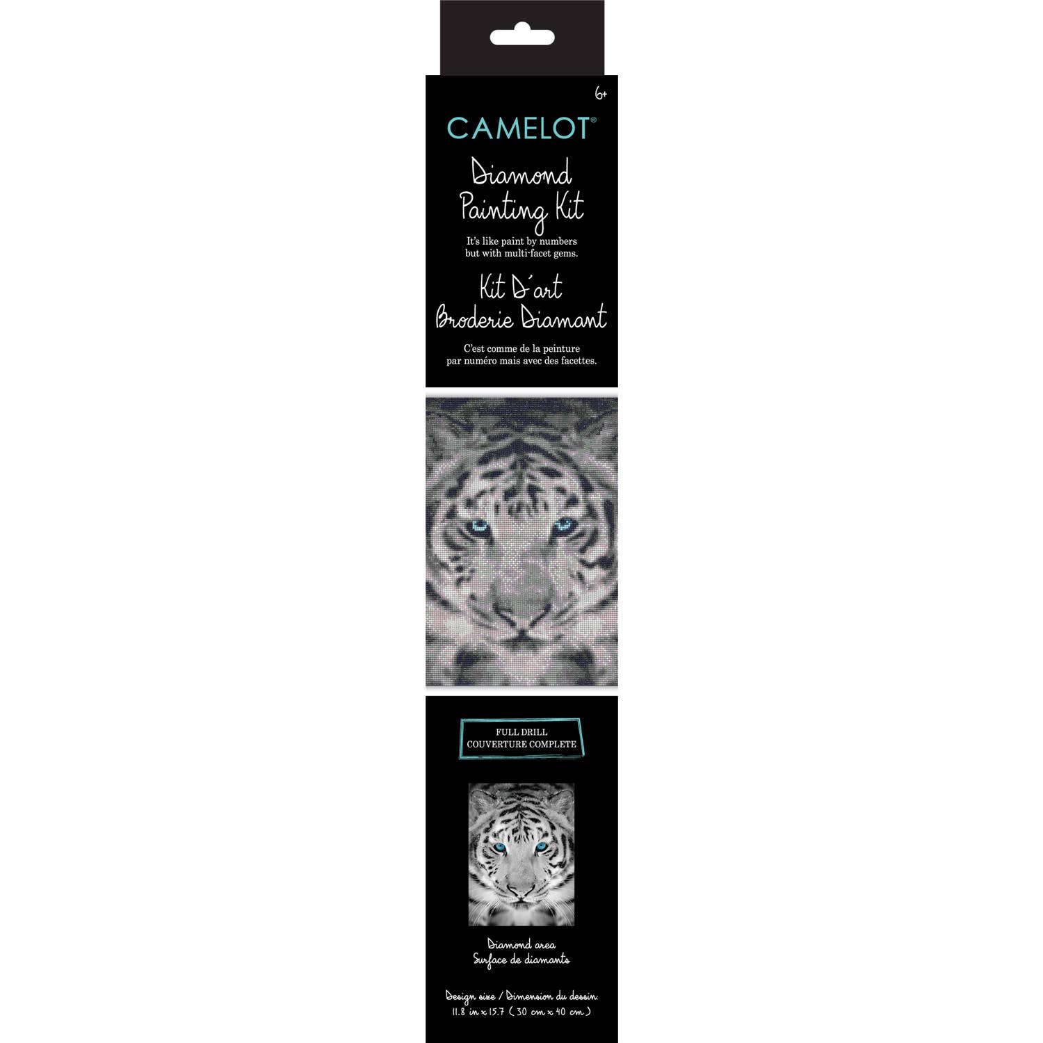 Silver Tiger Diamond Painting Kit