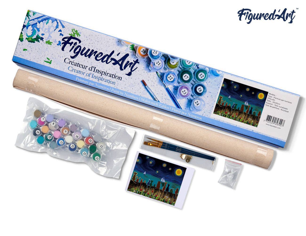 Paint by numbers - Starry Night with Animals