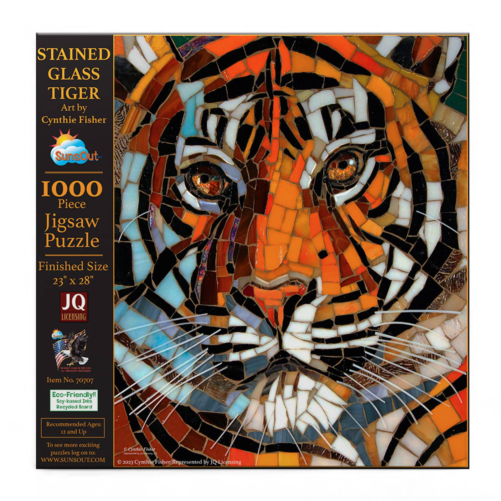 Stained Glass Tiger 1000 Puzzle