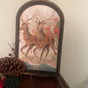 Vintage Merry Christmas Santa in Sleigh Med. Arch