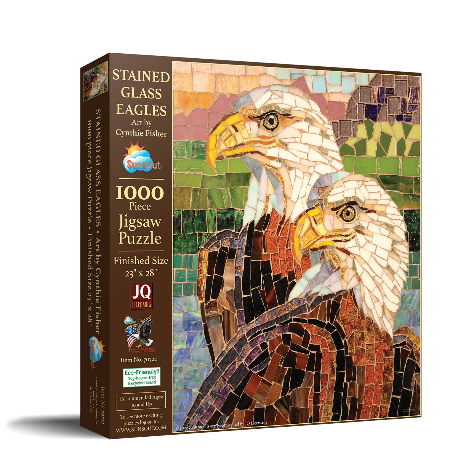 Stained Glass Eagles  1000 pc Puzzle