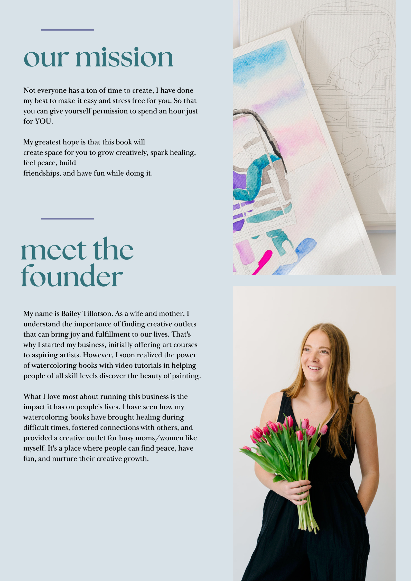 Watercoloring Book - Landscape Outlines with Video Tutorials