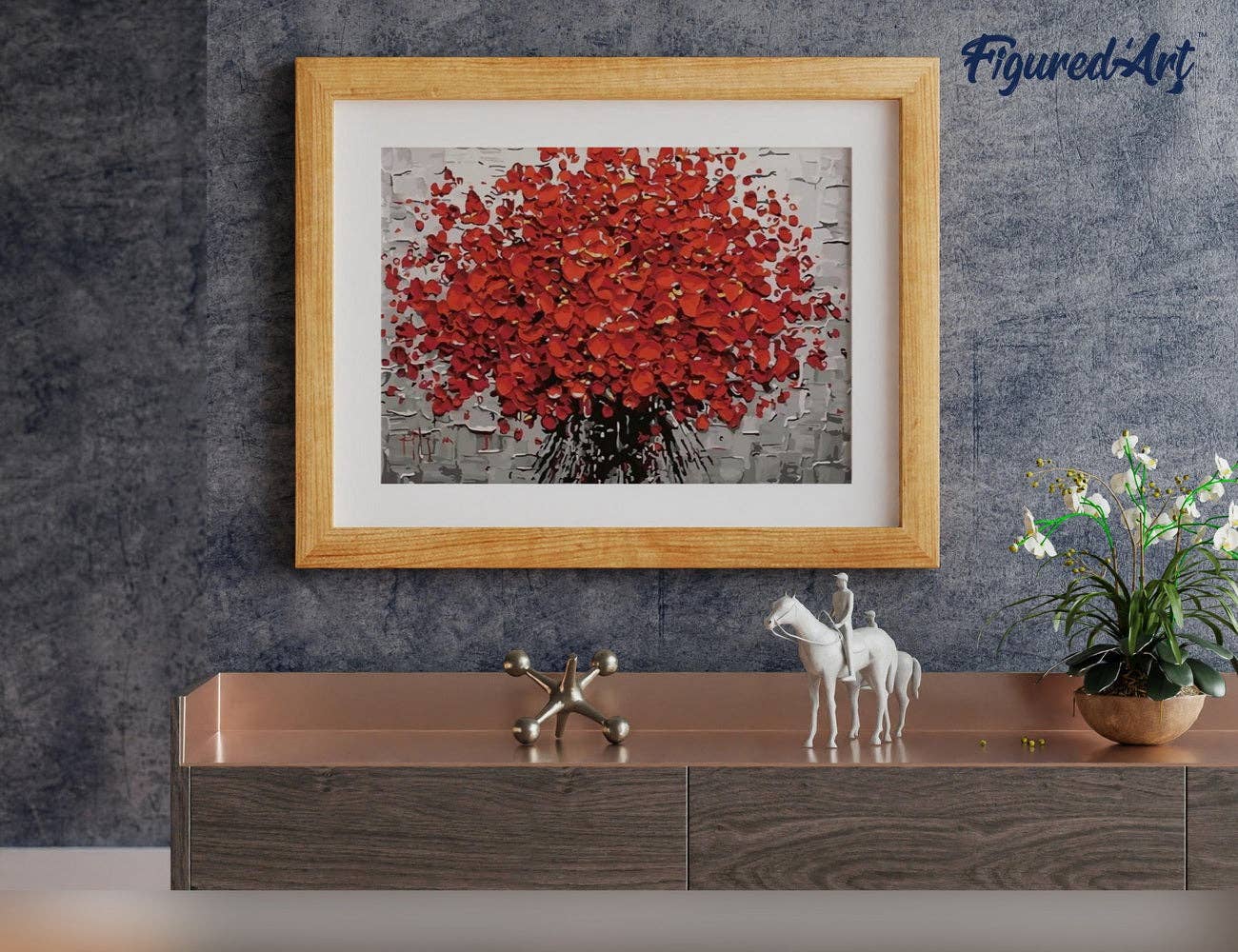 Paint by numbers - Abstract Red Flowers