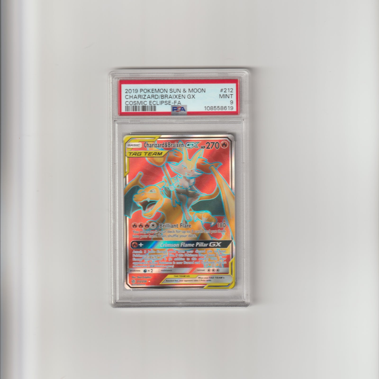 Charizard/Braixen GX #212 - PSA 9