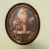 Victorian Santa w/toys Print Framed in Oval