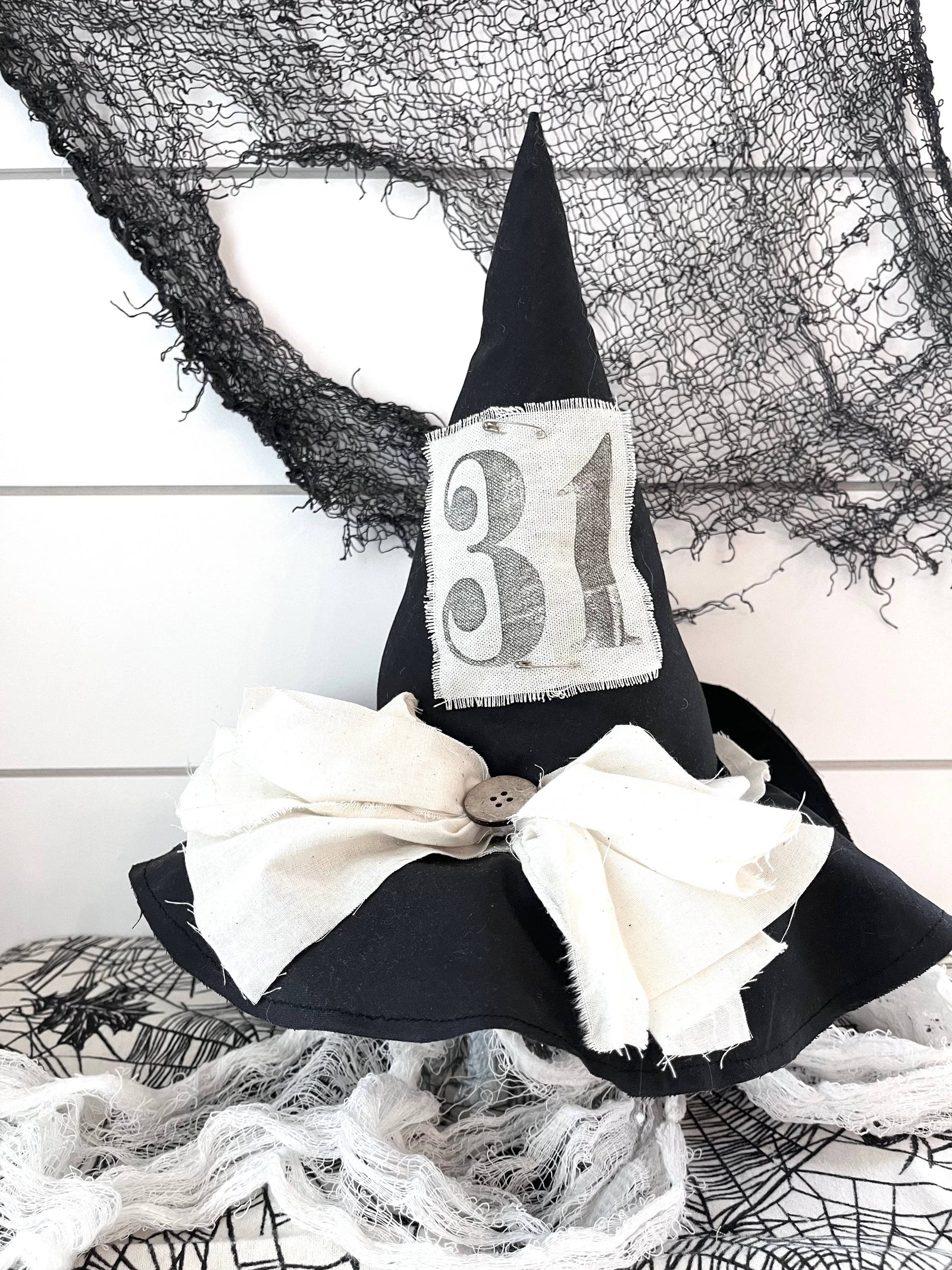 Primitive Witch Hat, Handmade Halloween Home Decor