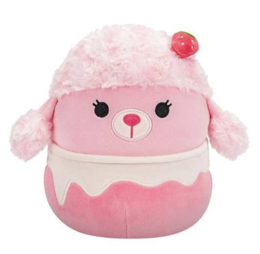 Squishmallow Plush Toy 12" Chloe Strawberry Milkshake Poodle