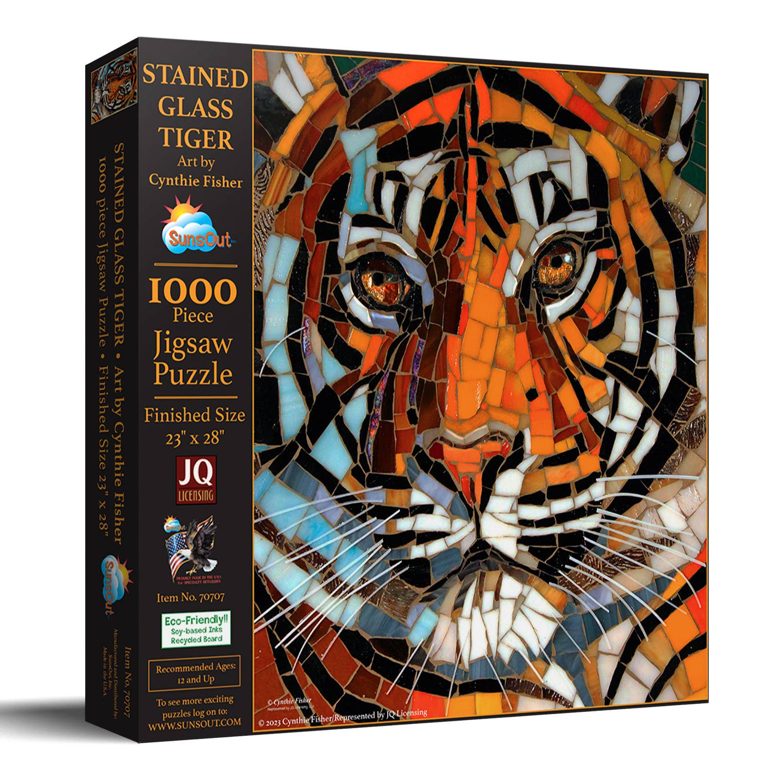 Stained Glass Tiger 1000 Puzzle