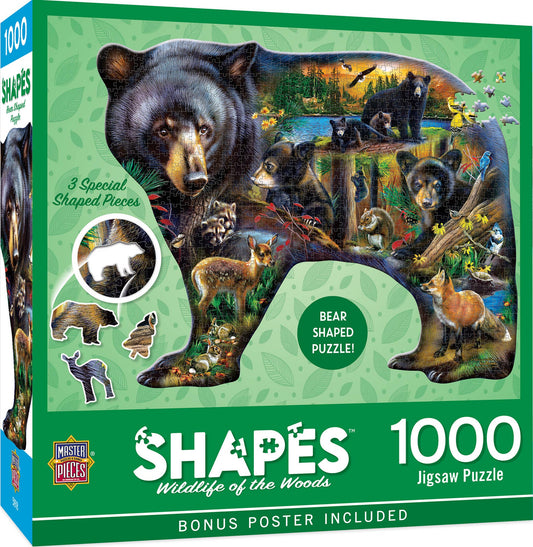 Wildlife of the Woods 1000 Piece Shaped Puzzle
