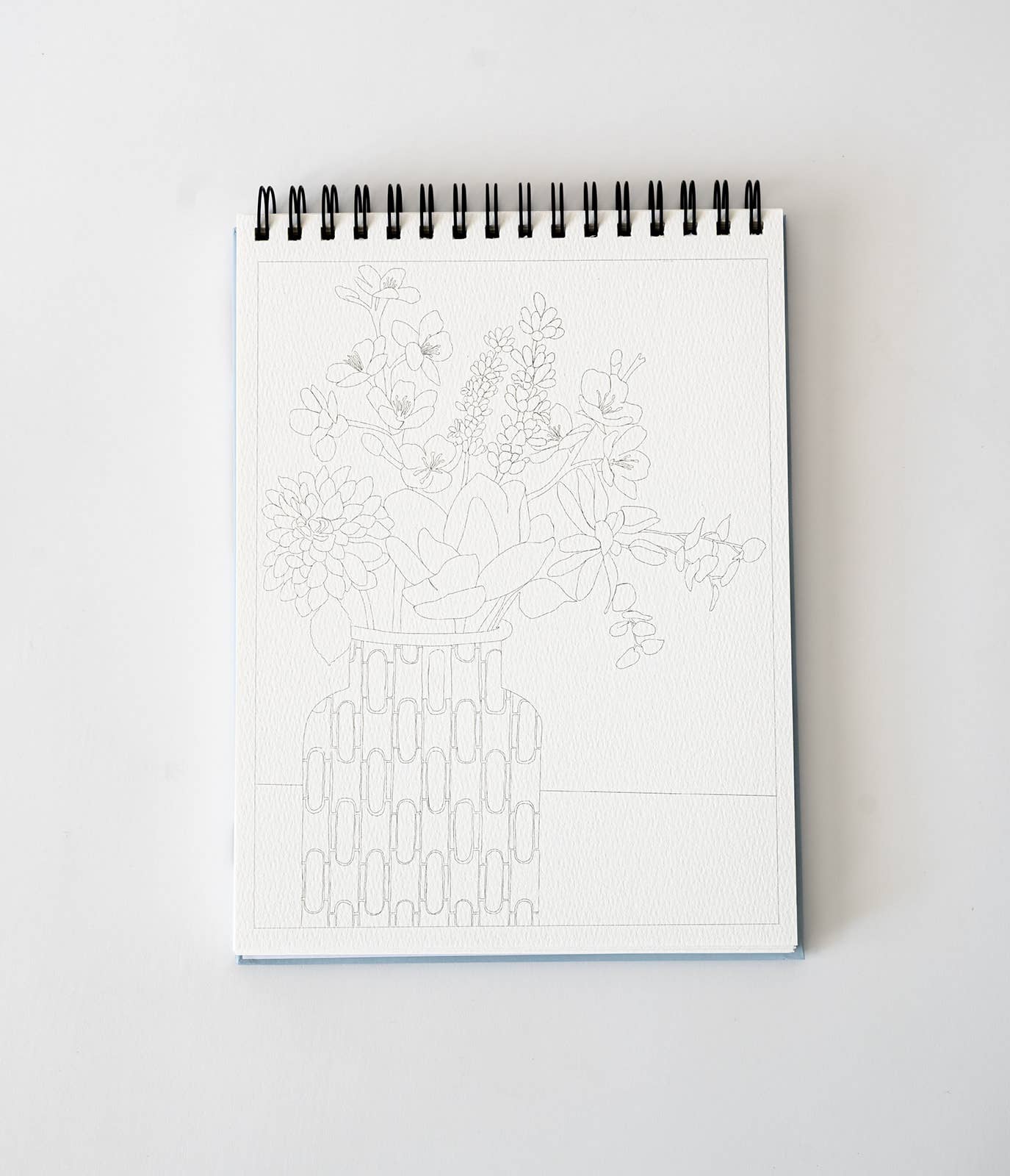 Floral Watercoloring Book - Outlines with Video Tutorials