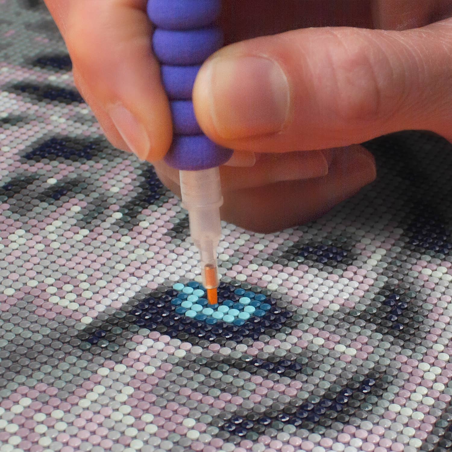 Silver Tiger Diamond Painting Kit