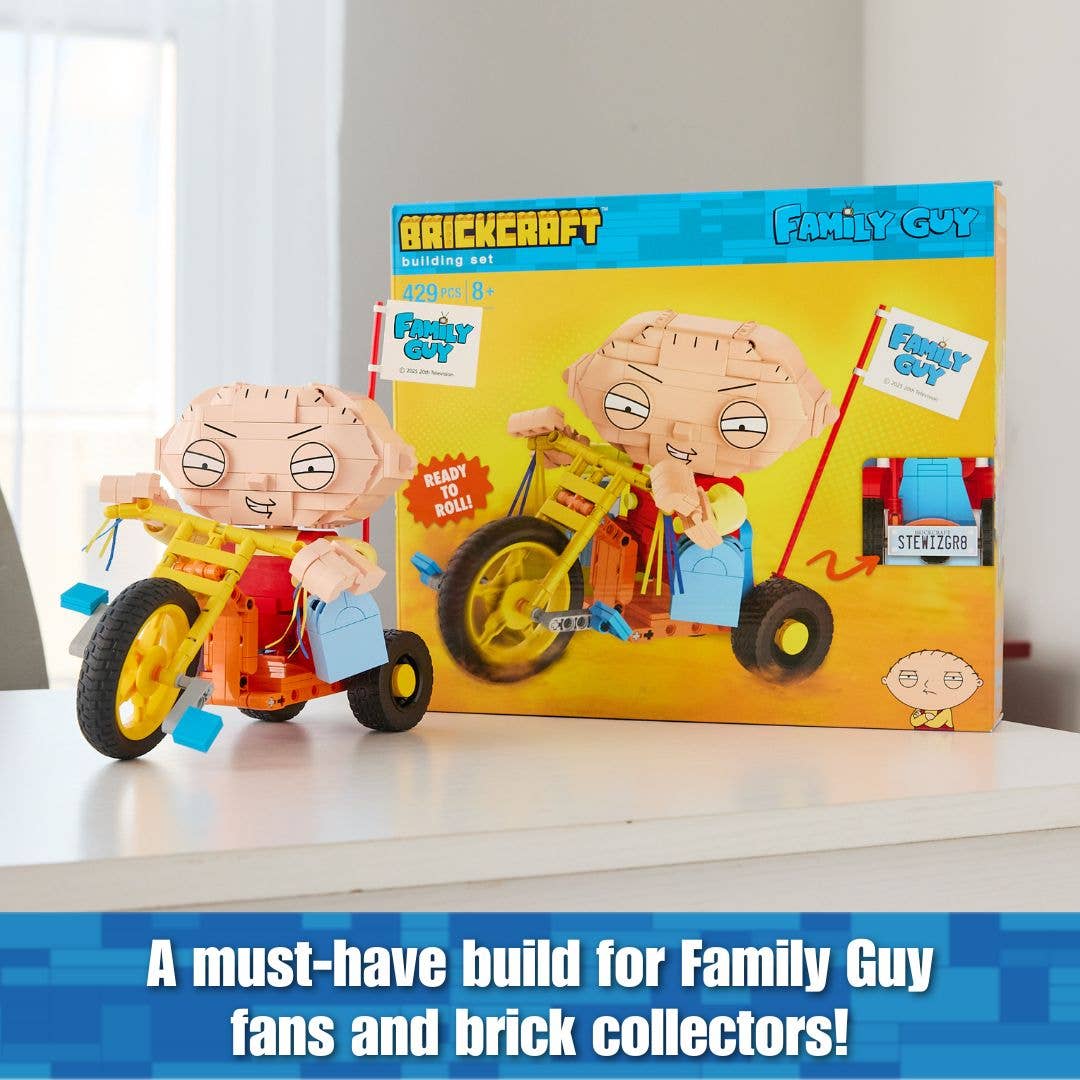 Family Guy Stewie on Trike Brick Building Set
