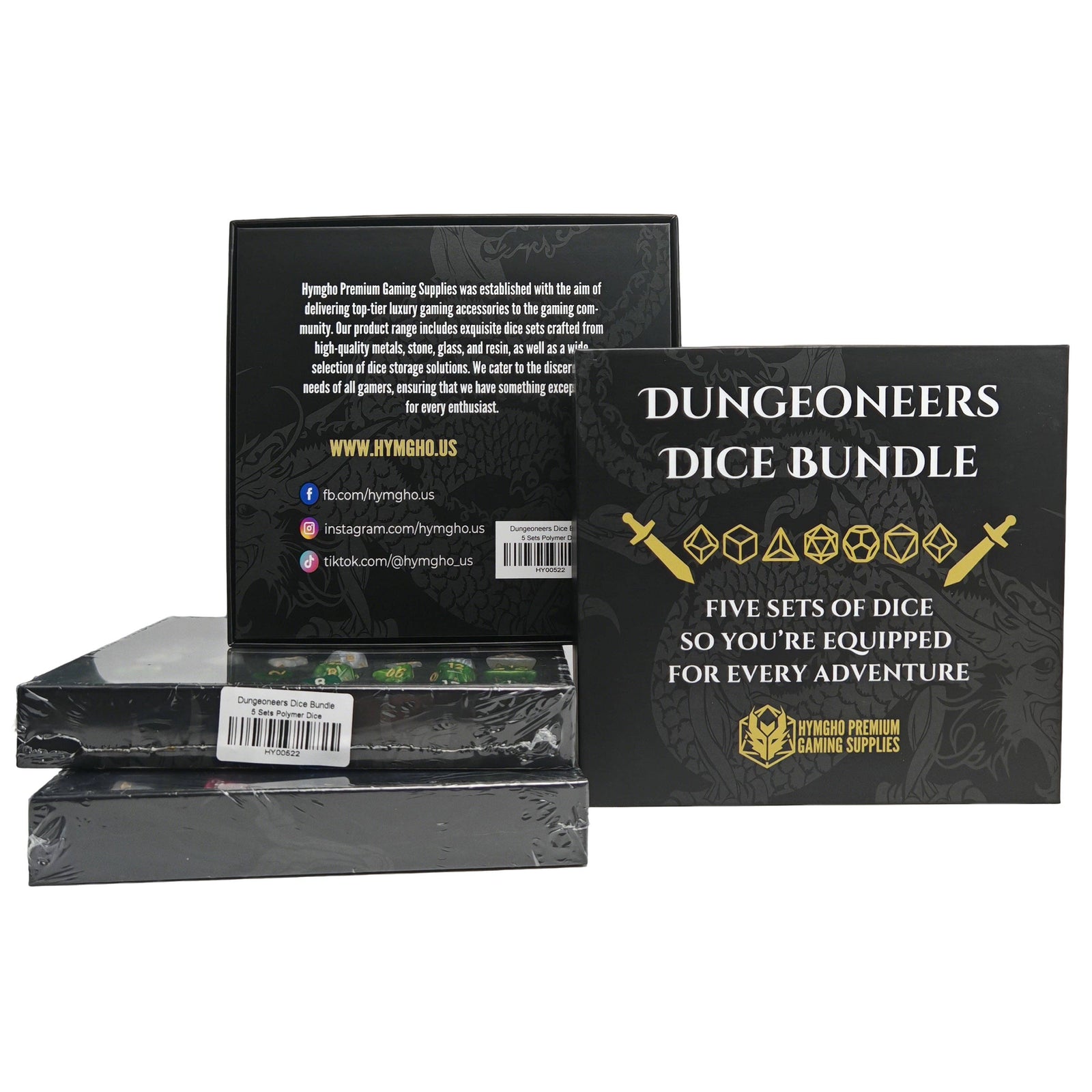 Dungeoneer's Dice Bundle - 5 full sets of Polymer Dice