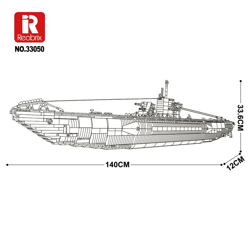 ReoBrix Military Submarine - Undersea Boat 3624 pcs!