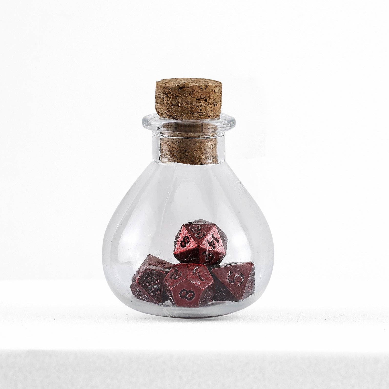 Unseelie Mini Metal RPG Dice Set  - Red