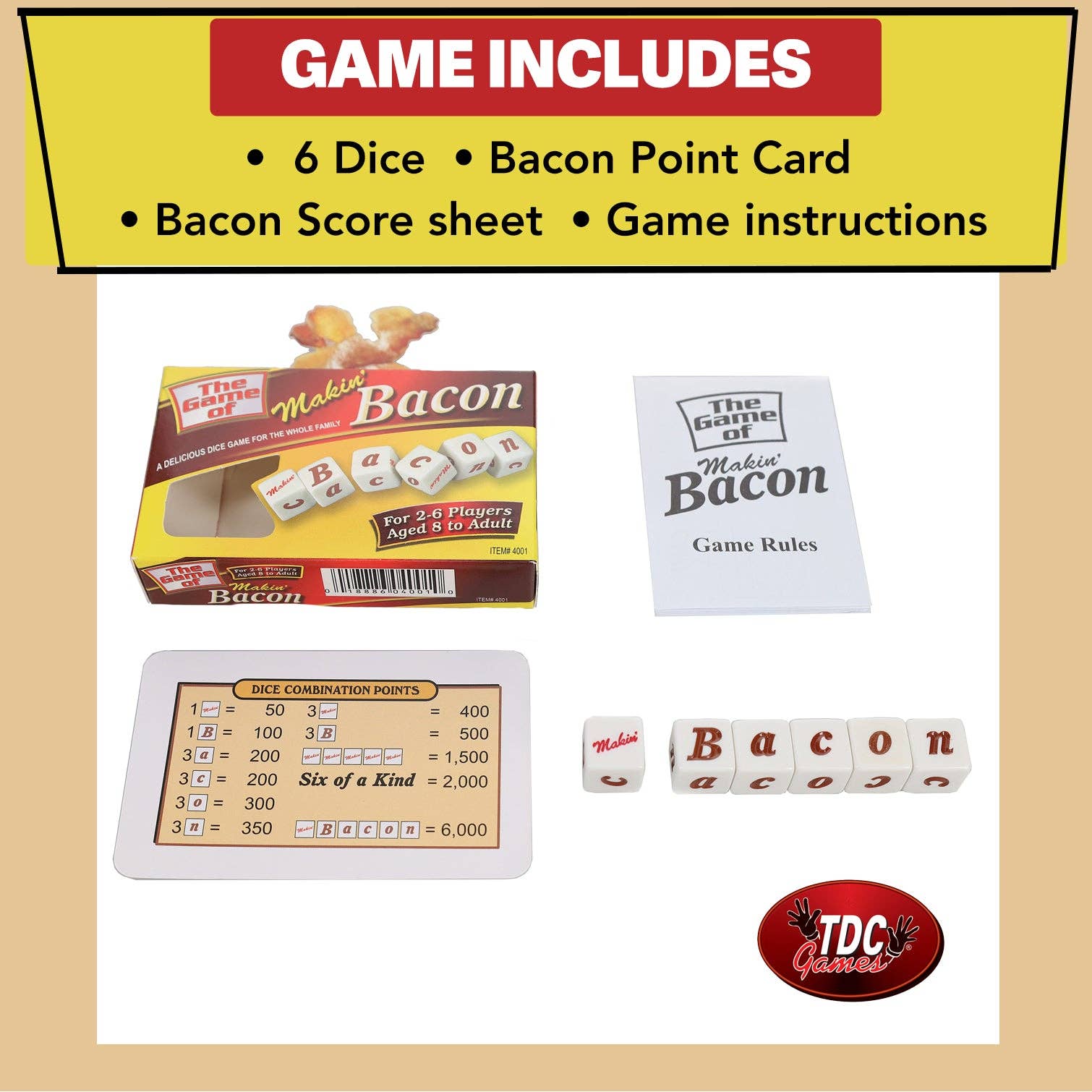 Makin Bacon Dice Game