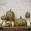 7.5" OLIVE GREEN TALL PUMPKIN
