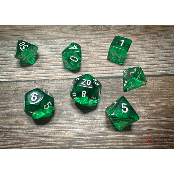 7-Die Set Mini Translucent: Green/White