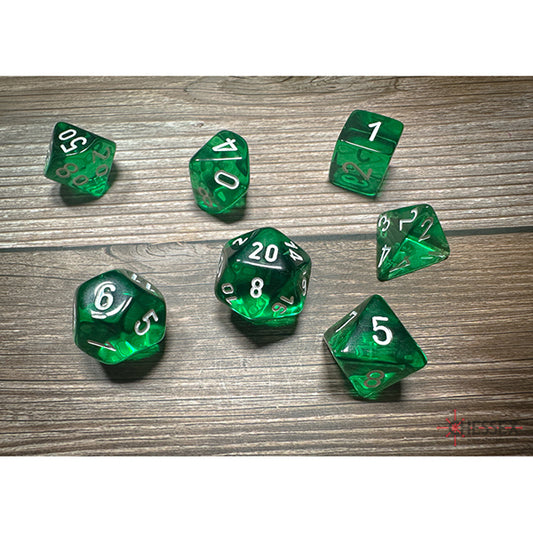 7-Die Set Mini Translucent: Green/White