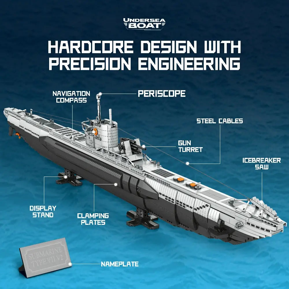 ReoBrix Military Submarine - Undersea Boat 3624 pcs!