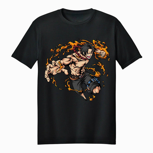 One Piece Ace Fire Fist Adult Unisex T-Shirt