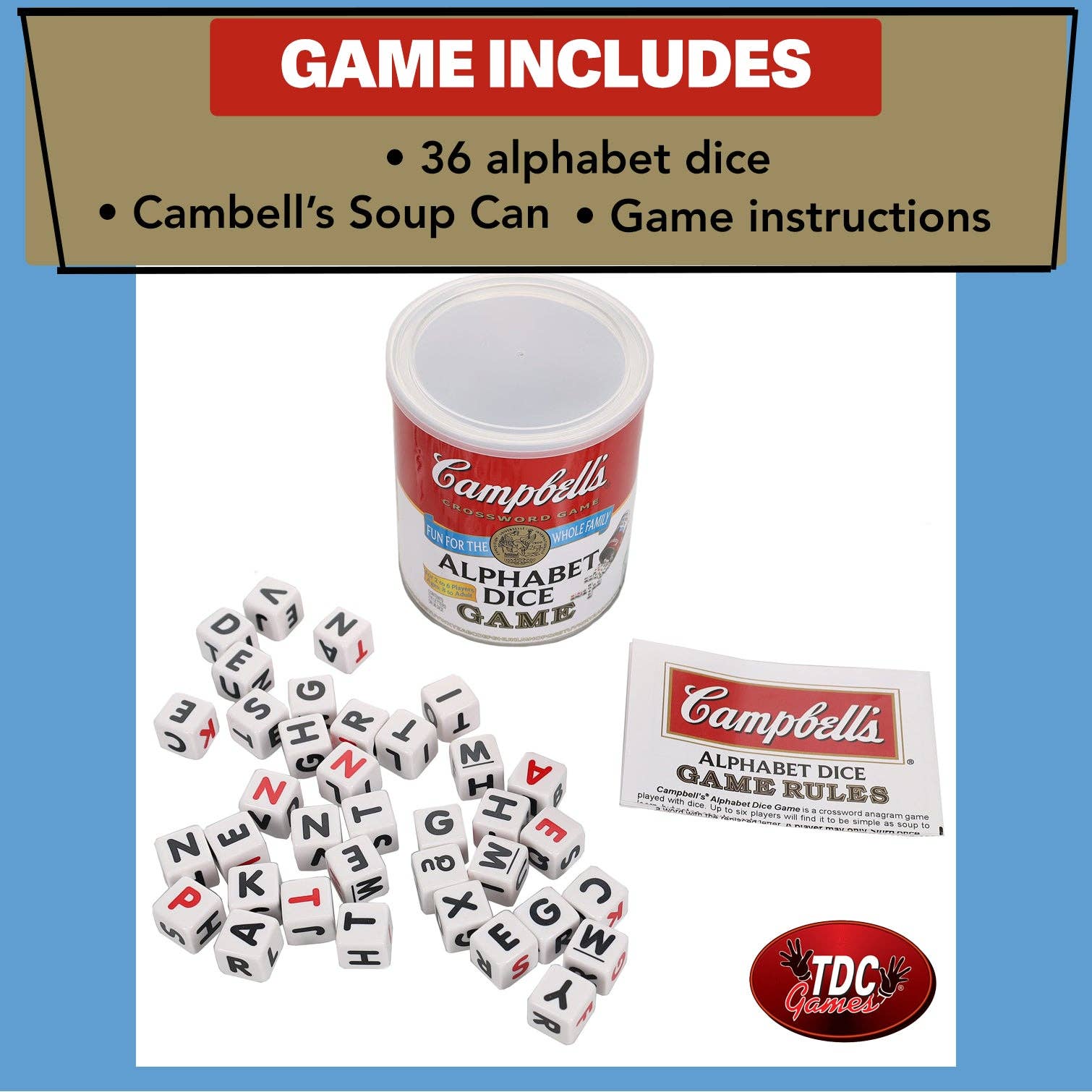 Campbell's Alphabet Dice Word Game