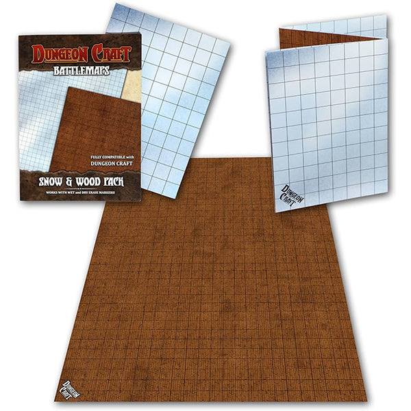 Dungeon Craft: Battle Map- Wood and Snow