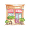 Cozy Cafés Watercolor Workbook by Nya Wolfe