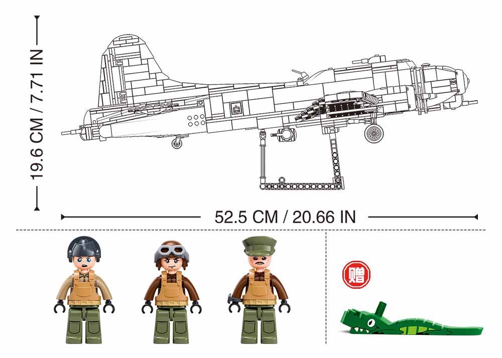 The Boeing B-17 Flying Fortress Building brick set B1367