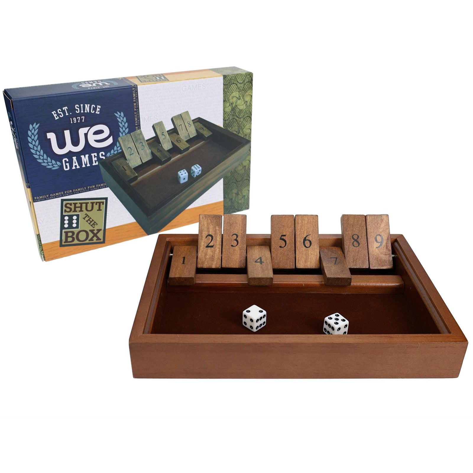 9 Number Shut the Box Board Game, 11 in.
