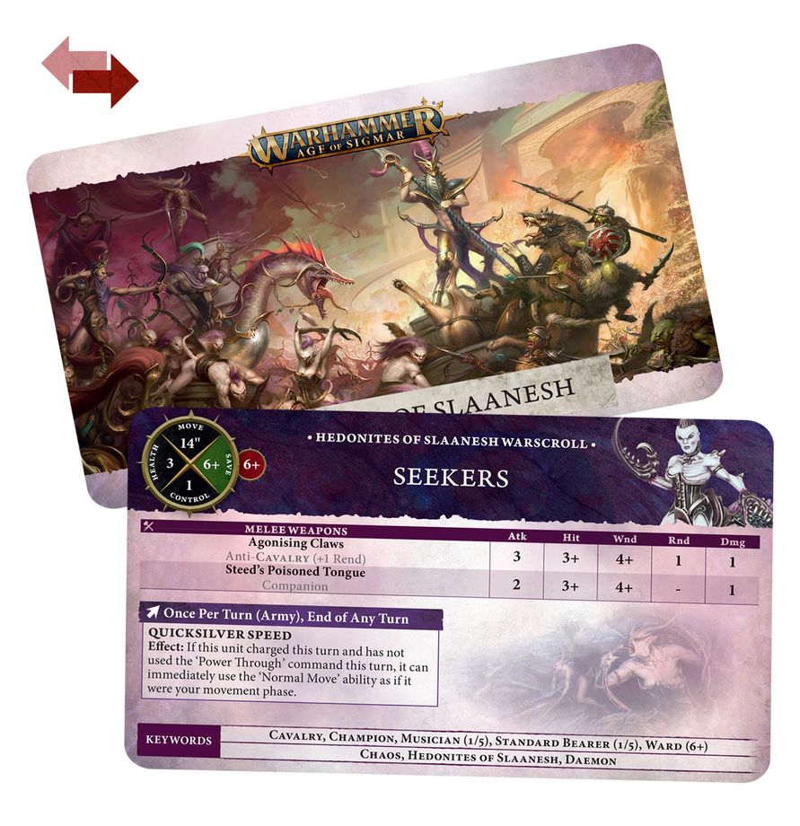 Warscroll Cards: Hedonites of Slaanesh