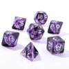 Wyrmforged Rollers - Rounded Resin Polyhedral Dice - Dragon Eye Purple
