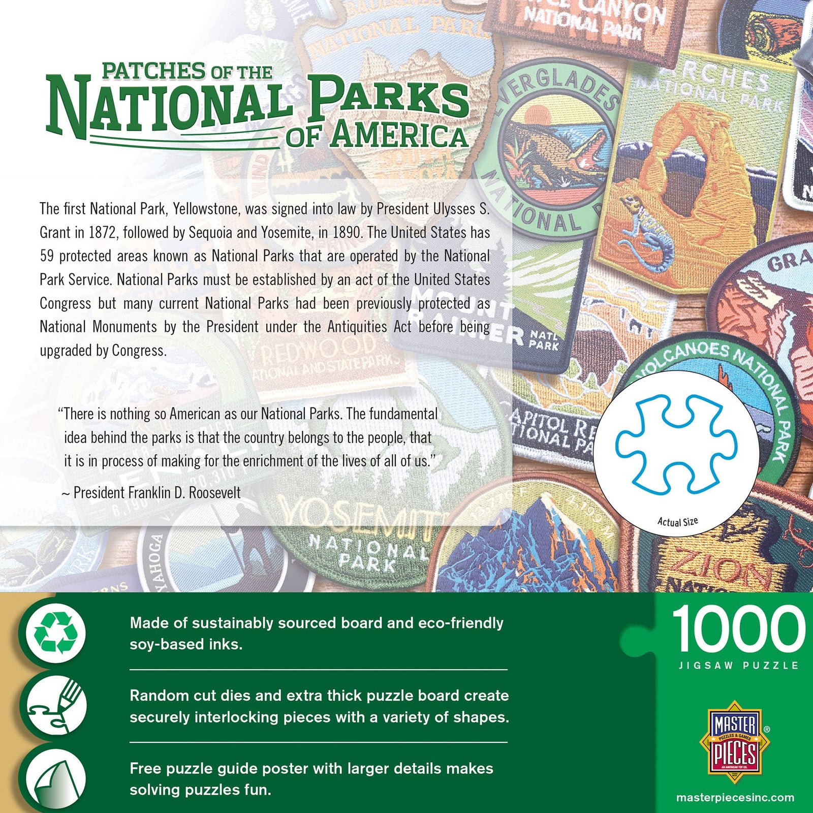 Patches of the National Parks 1000 Piece Puzzle