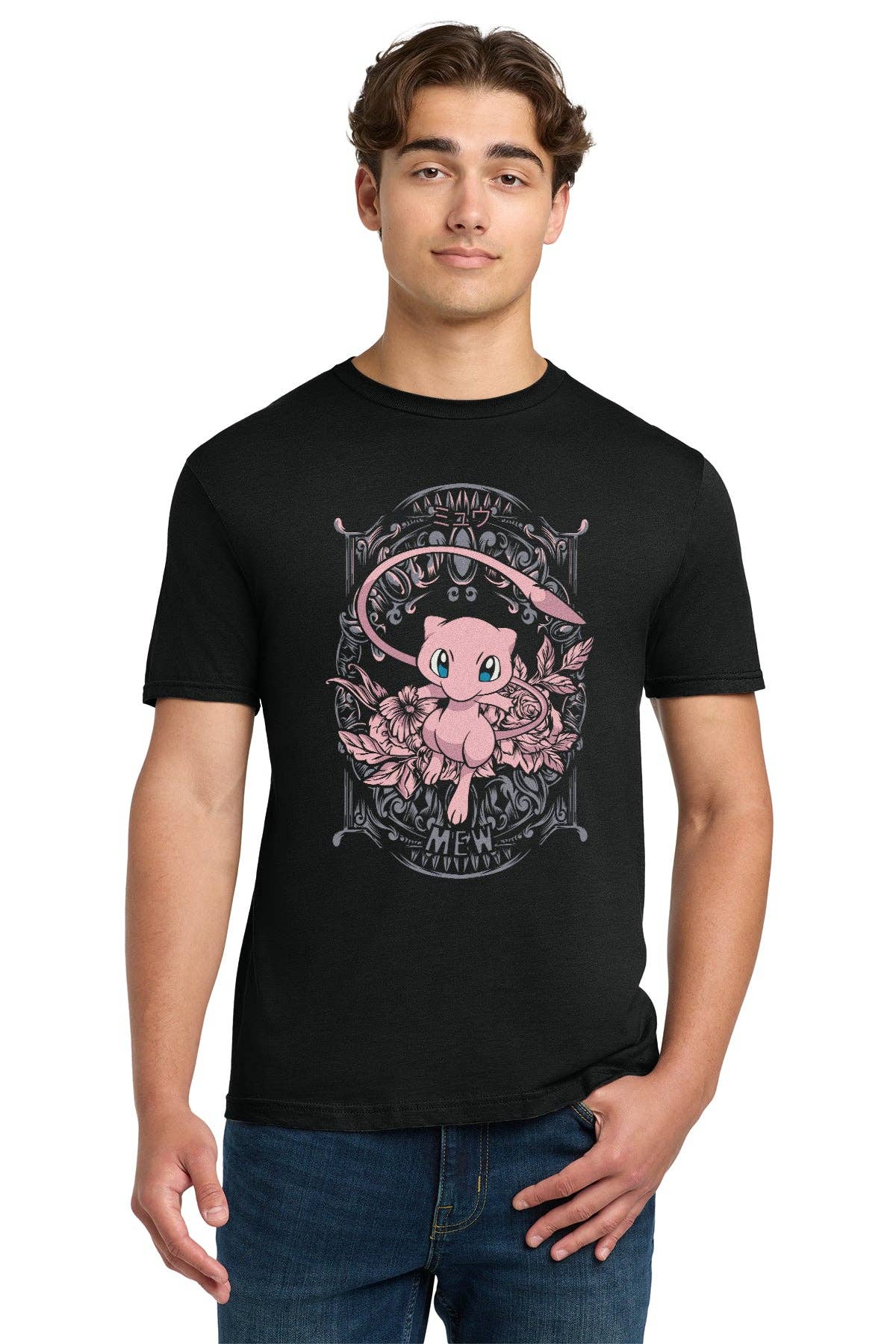 Pokemon Mew Floral Myth Adult Unisex T-Shirt