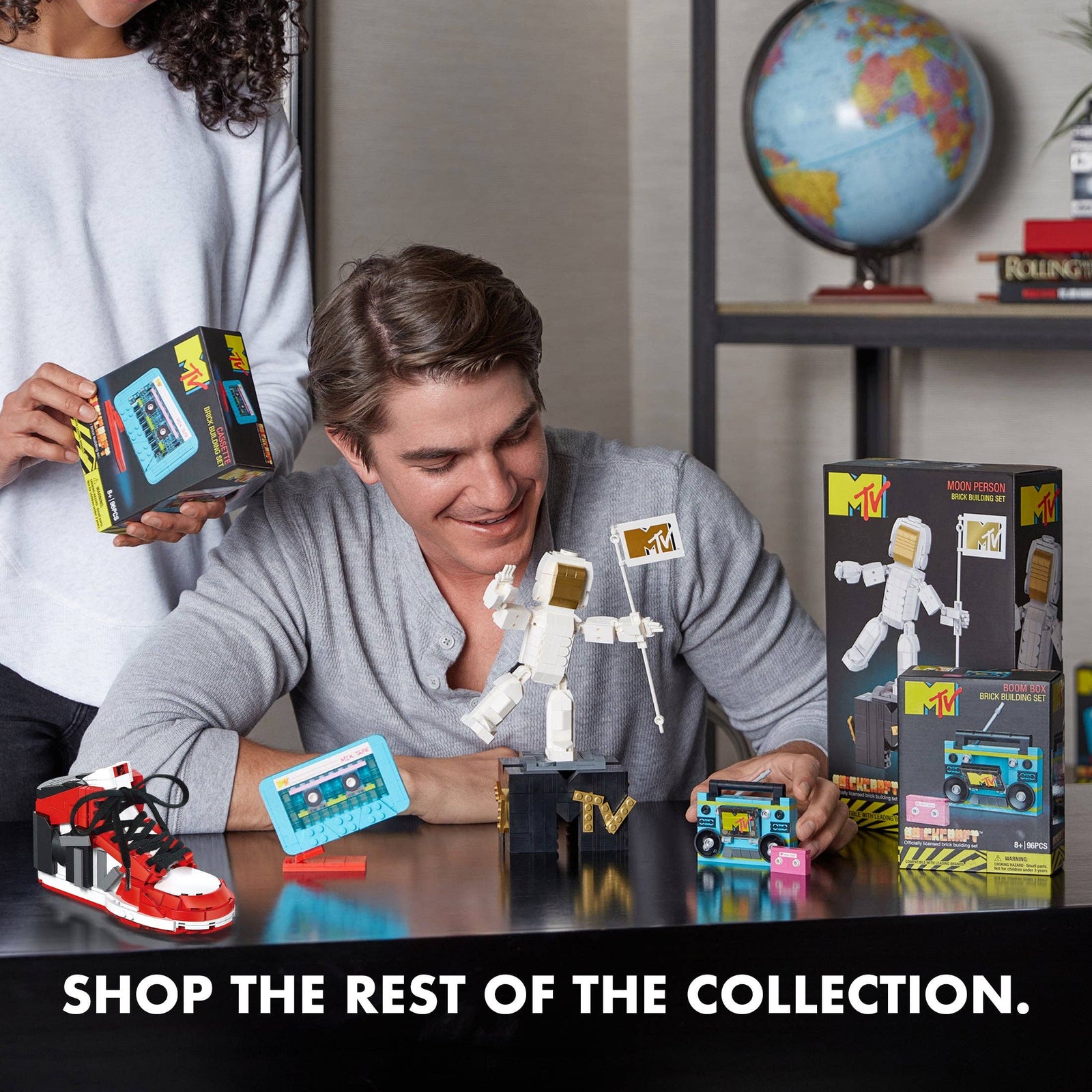 MTV Cassette Player Brick Building Set