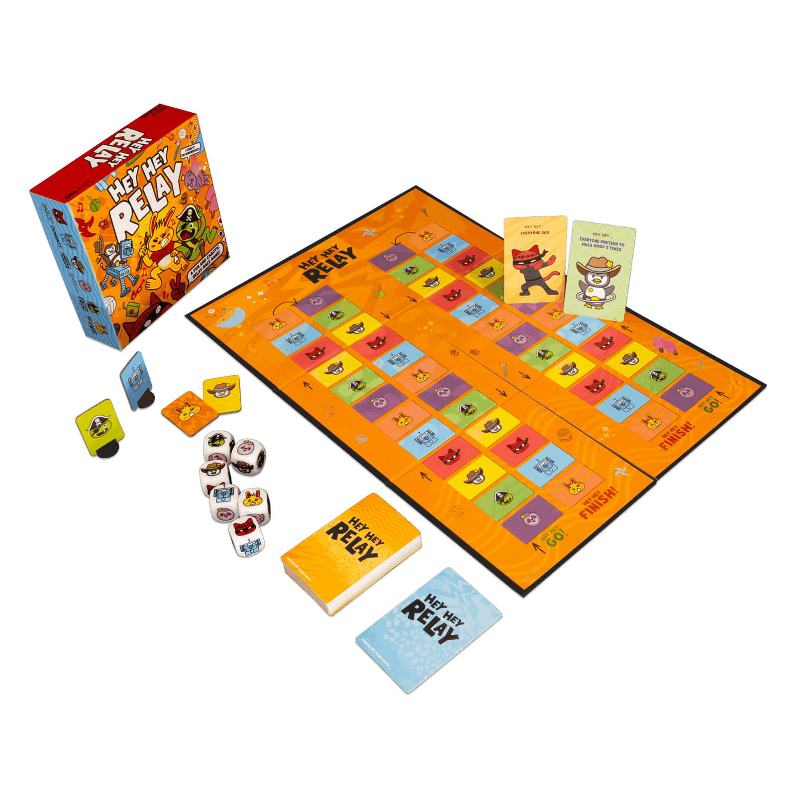 Hey Hey Relay Fun Game Night Strategy Family Board Game