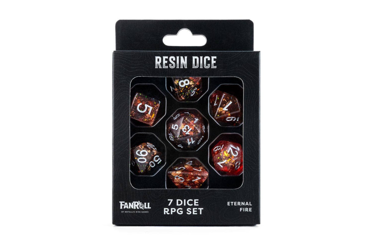 Best Selling Dice Set in Premium Box Packaging: Eternal Fire