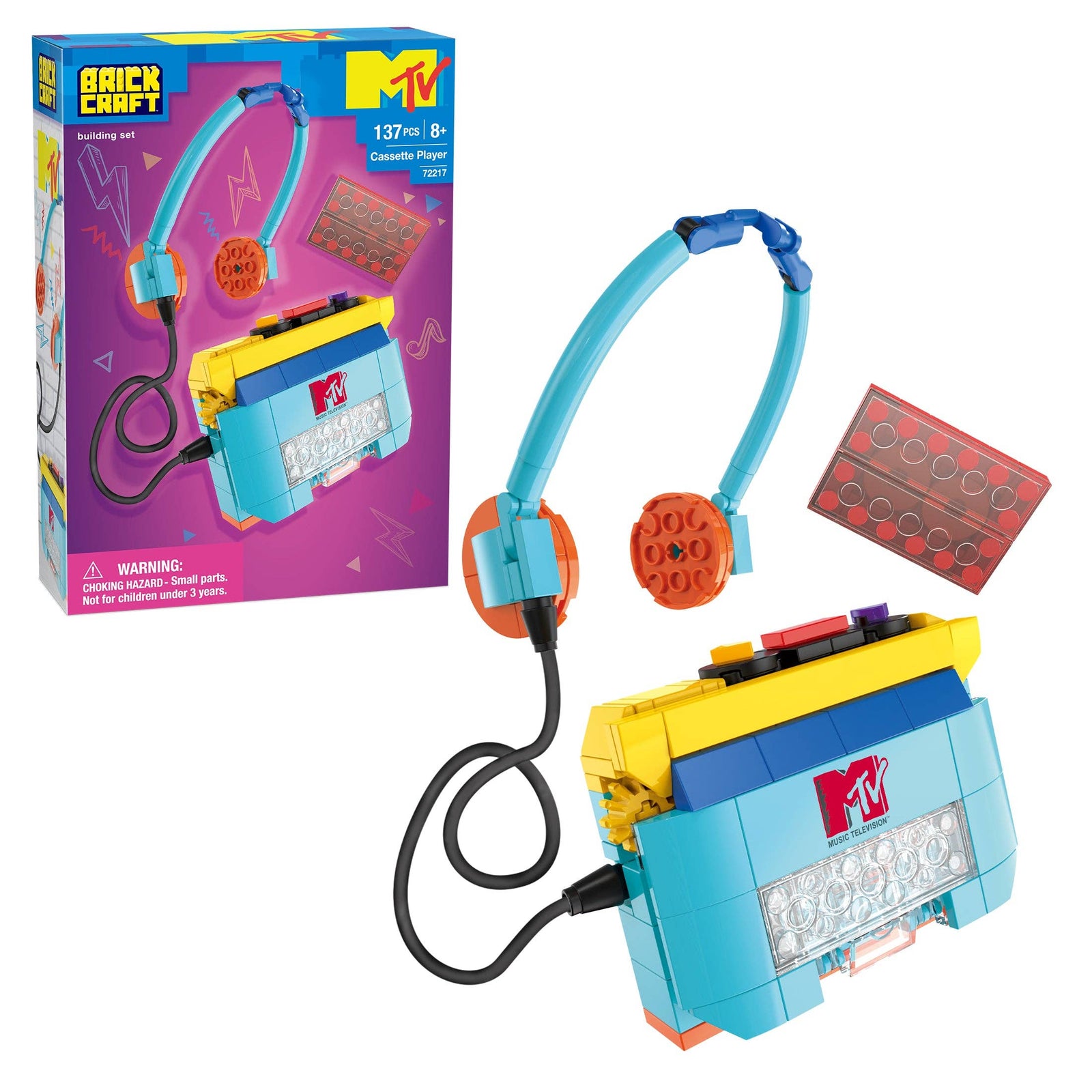 MTV Cassette Player Brick Building Set