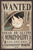 One Piece - Monkey D. Luffy Wanted Dead or Alive Manga