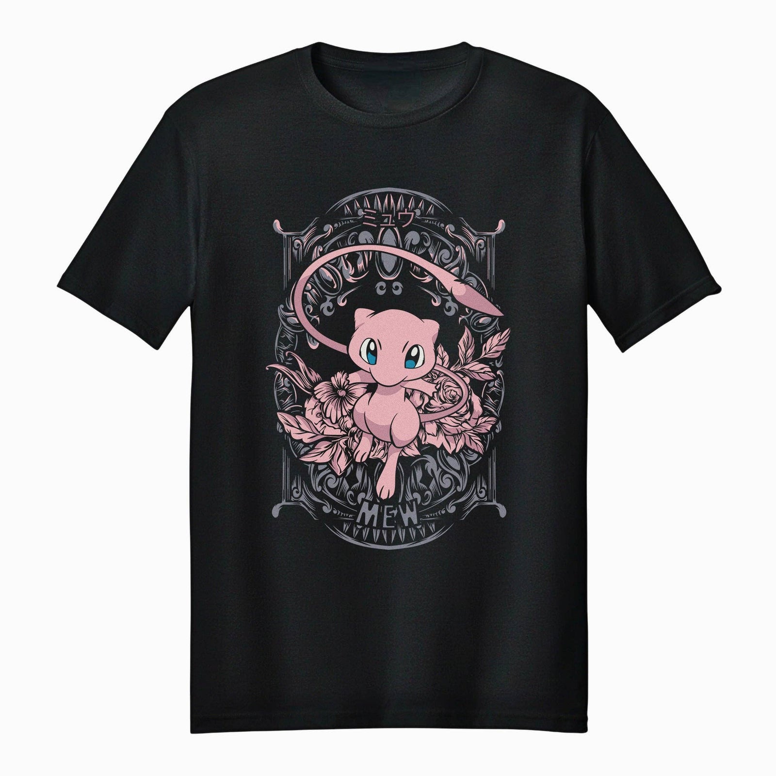 Pokemon Mew Floral Myth Adult Unisex T-Shirt