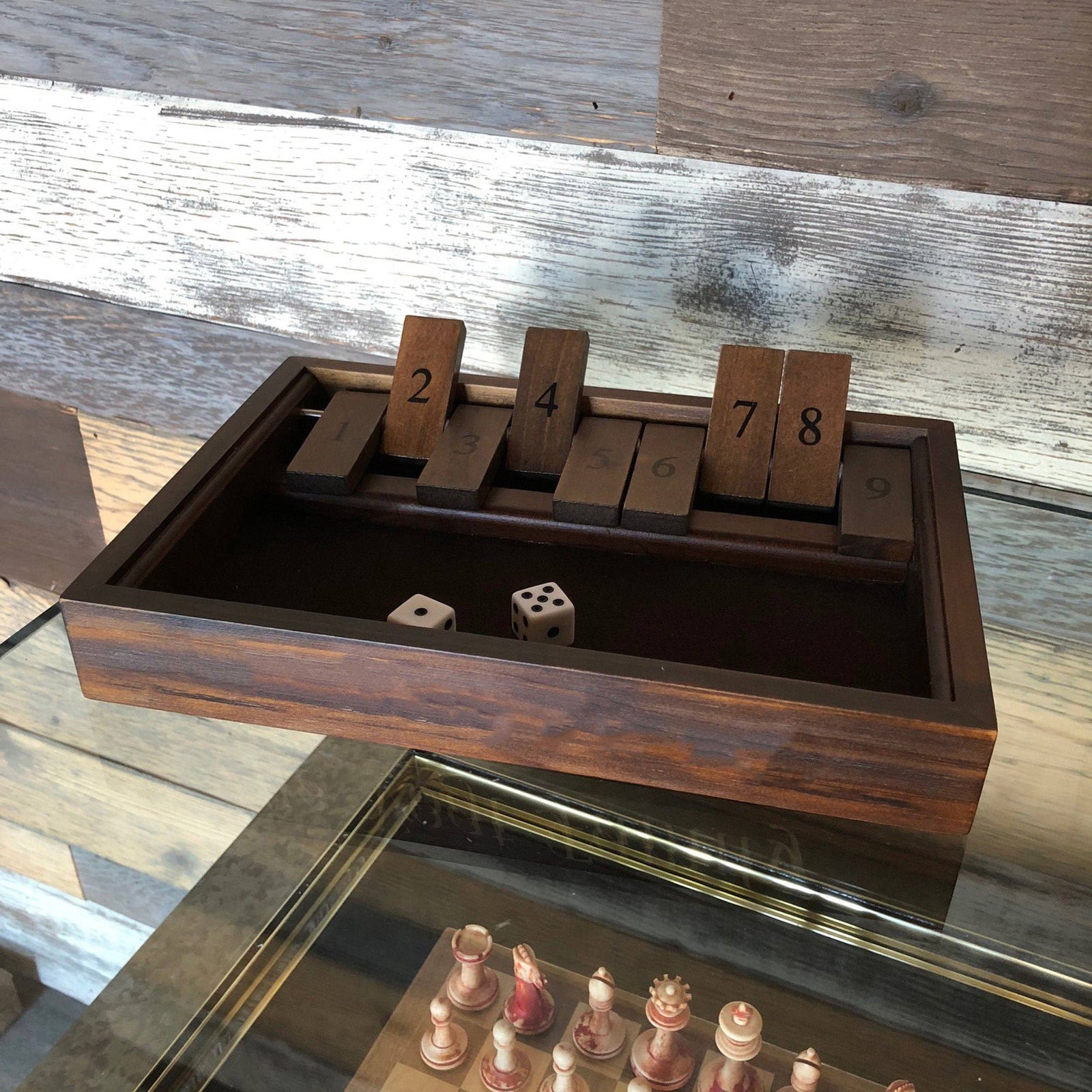 9 Number Shut the Box Board Game, 11 in.