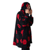 Dungeons & Dragons D20 Dice Black Hooded Wearable Oversize Blanket-OSFA