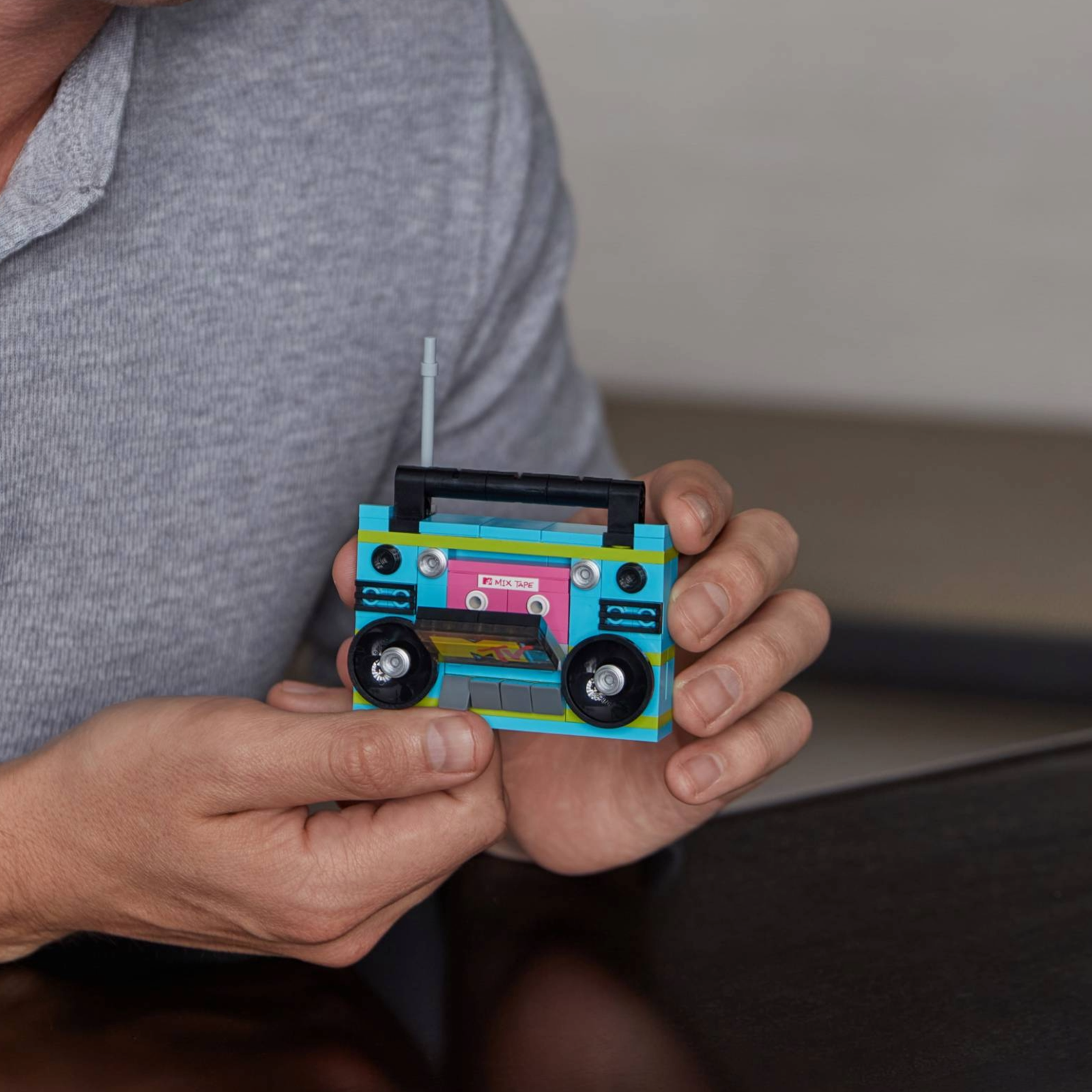 MTV Boombox Brick Building Set