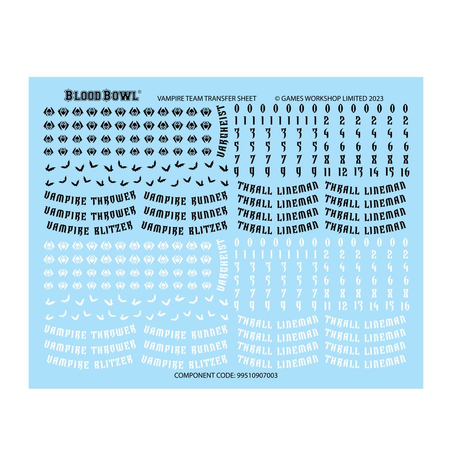 Vampire Blood Bowl Team: The Drakfang Thirsters